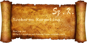 Szekeres Karmelina névjegykártya